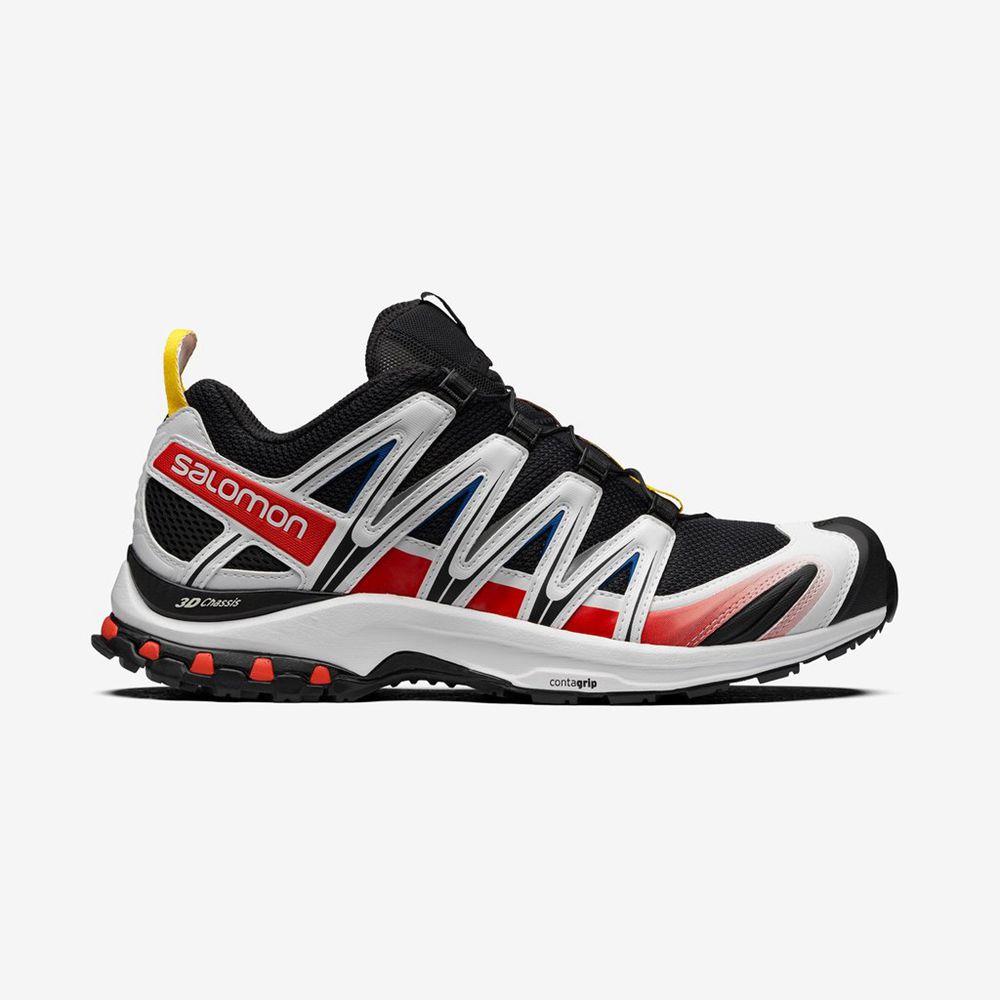 Salomon Singapore Mens Trail Running Shoes - XA PRO 3D RACING BK/W Black/White | 28974-GEJP